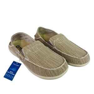 Gecko Man Tan Walk Hero Canvas Slip On Loafers Size 13